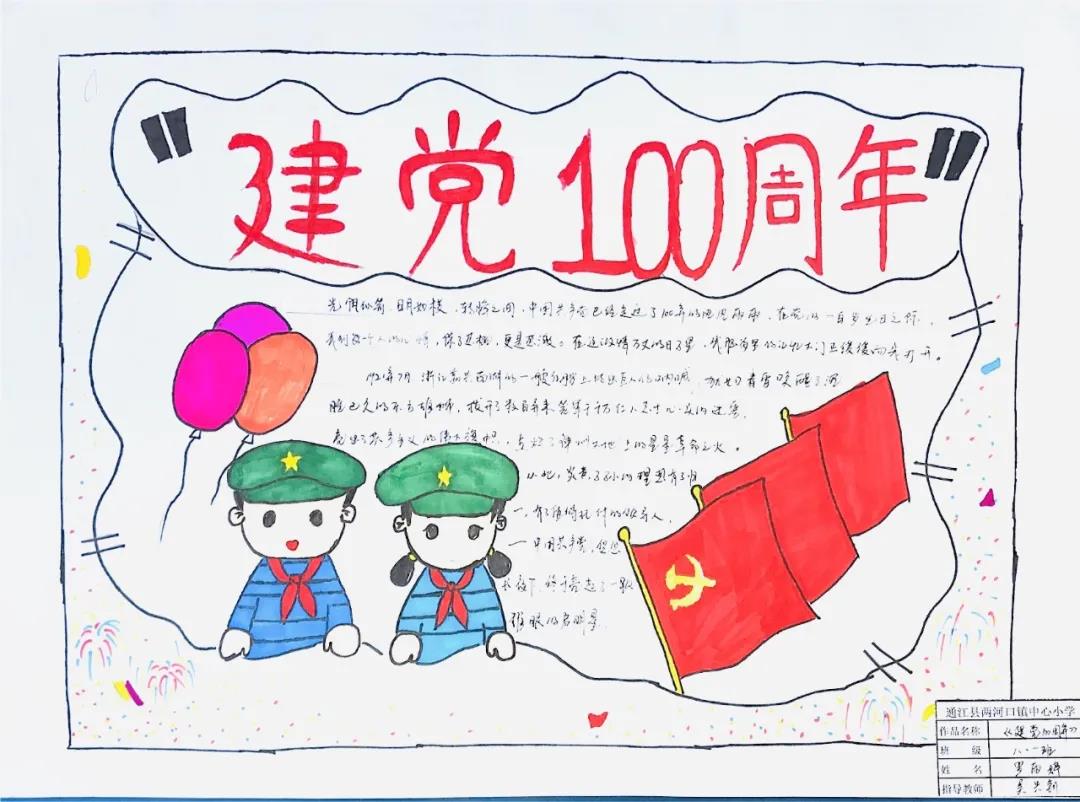 喜迎建党100周年手抄报图片-图6