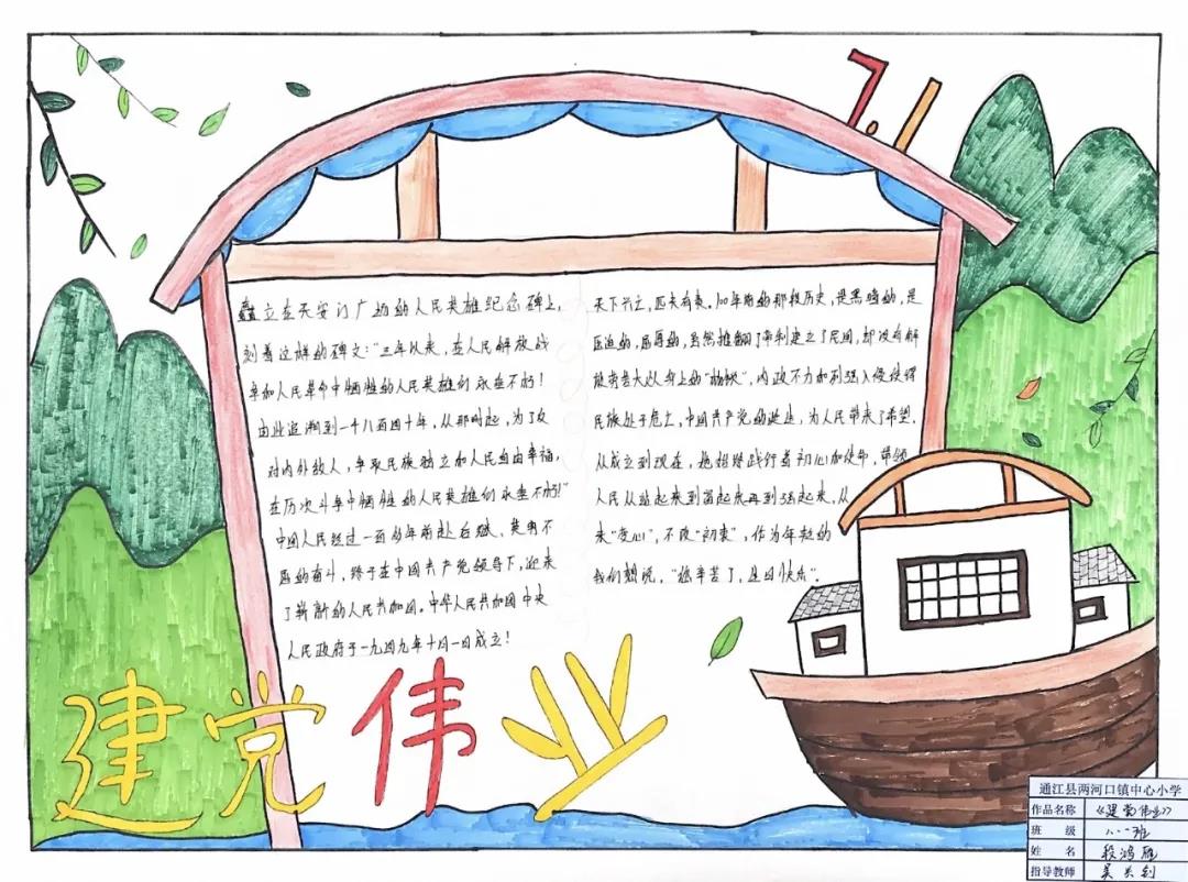 喜迎建党100周年手抄报图片-图10