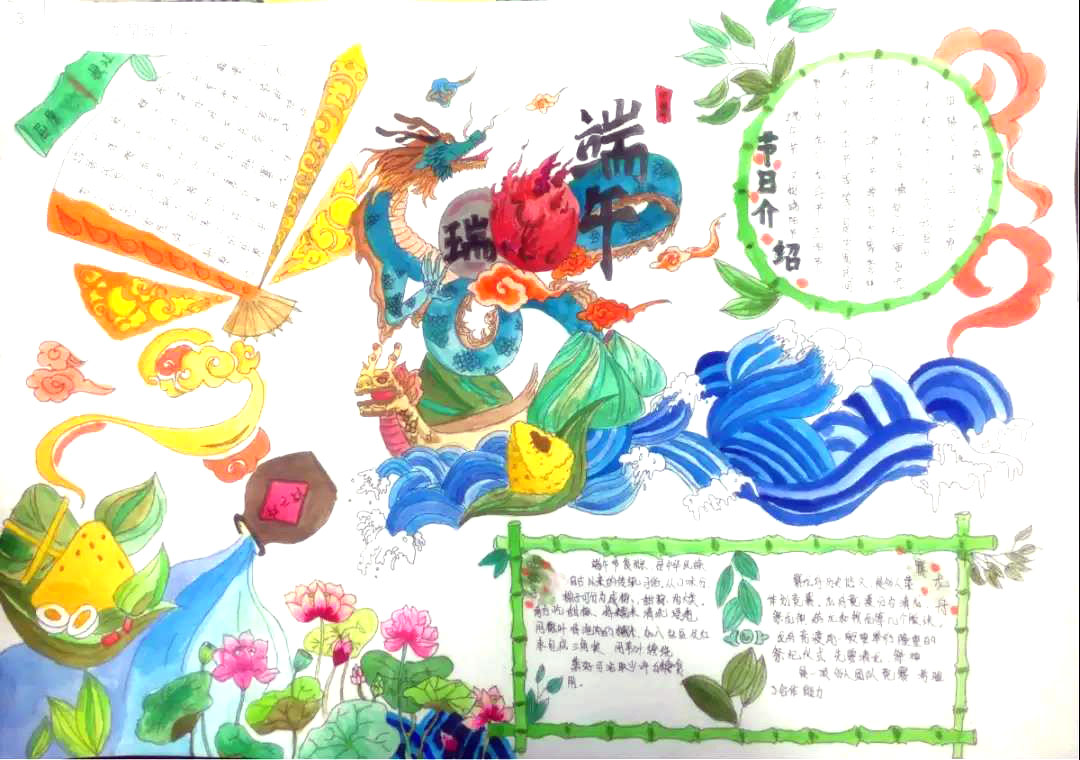 高一年级端午节手抄报获奖作品-图9