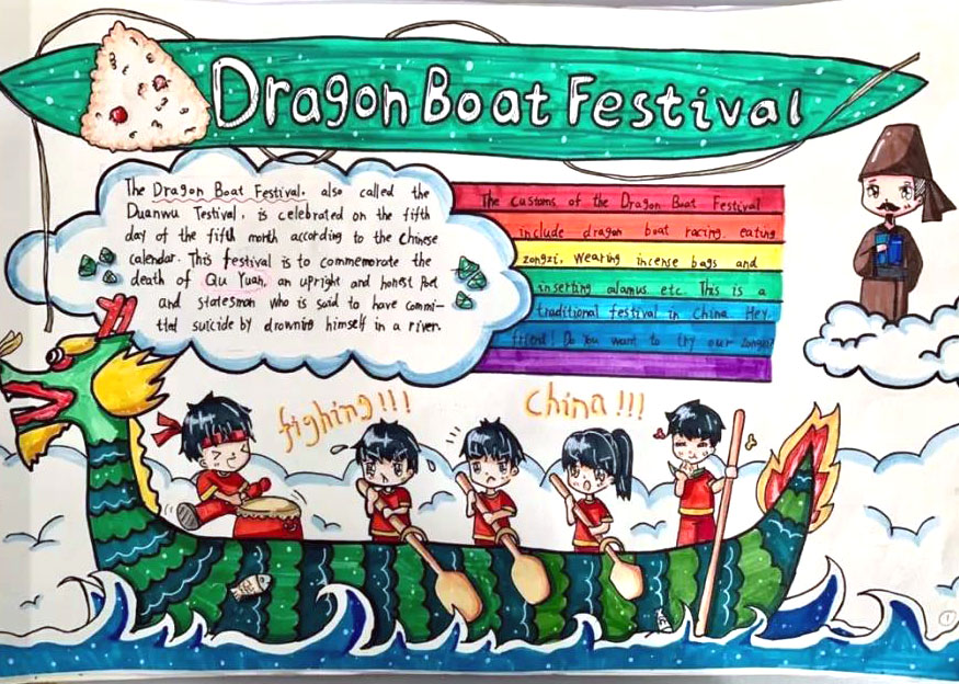 6张漂亮的端午节英语手抄报-图3