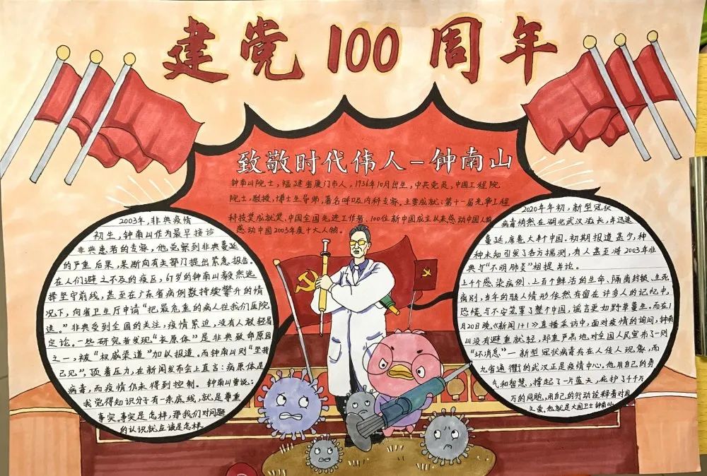 不忘初心，礼赞百年手抄报-图14