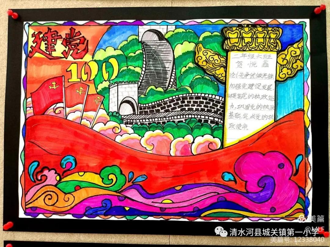 “童心向党”庆祝建党100周年手抄报-图1