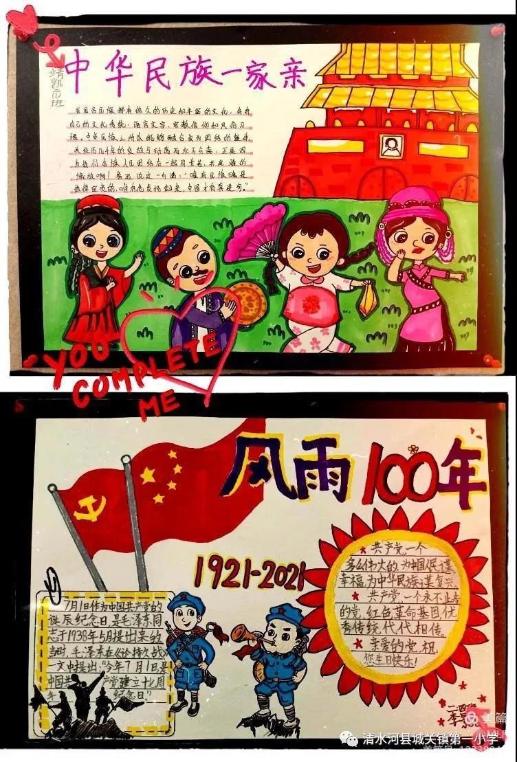 “童心向党”庆祝建党100周年手抄报-图4