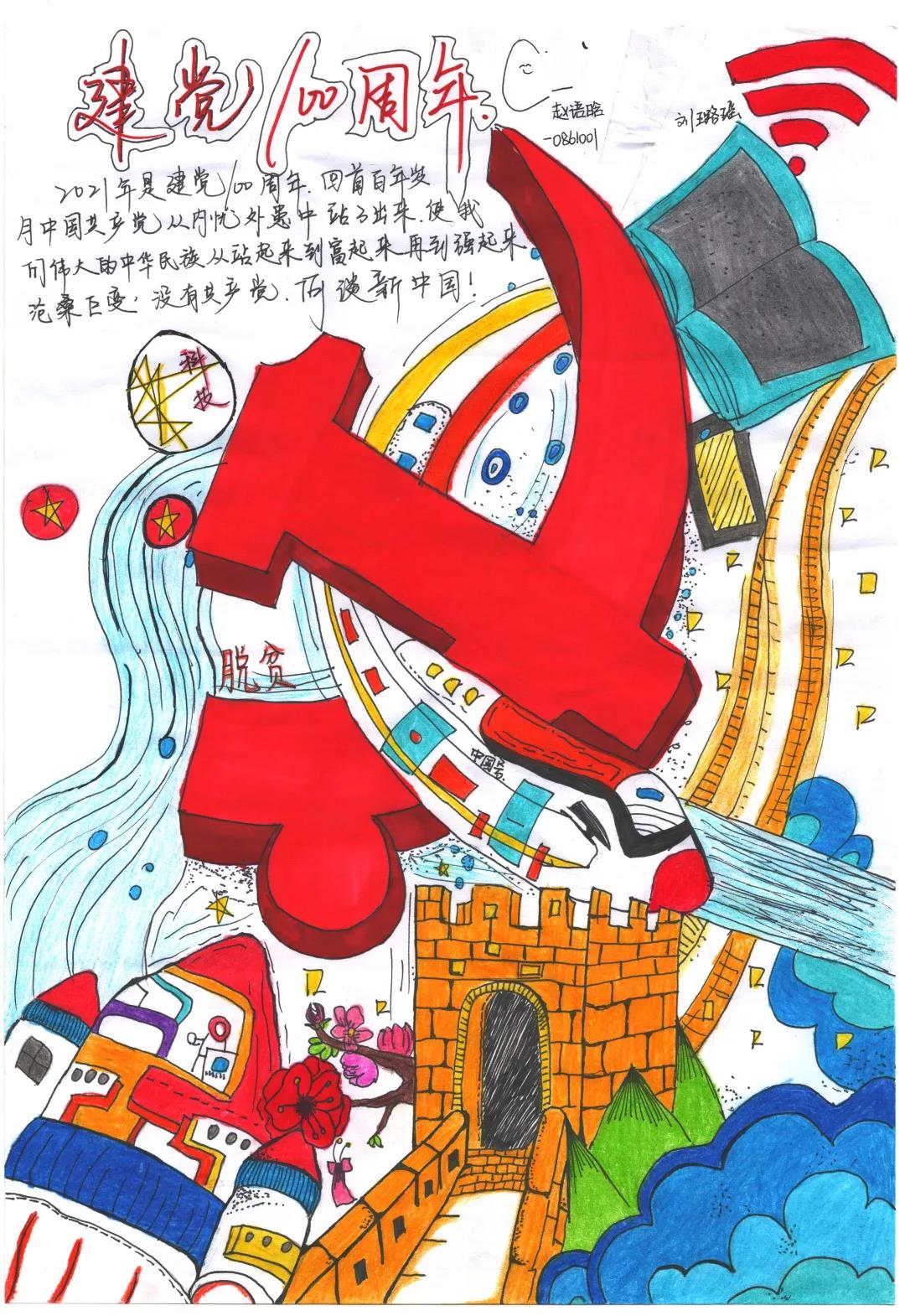 建党100周年手抄报图片「竖版」-图5