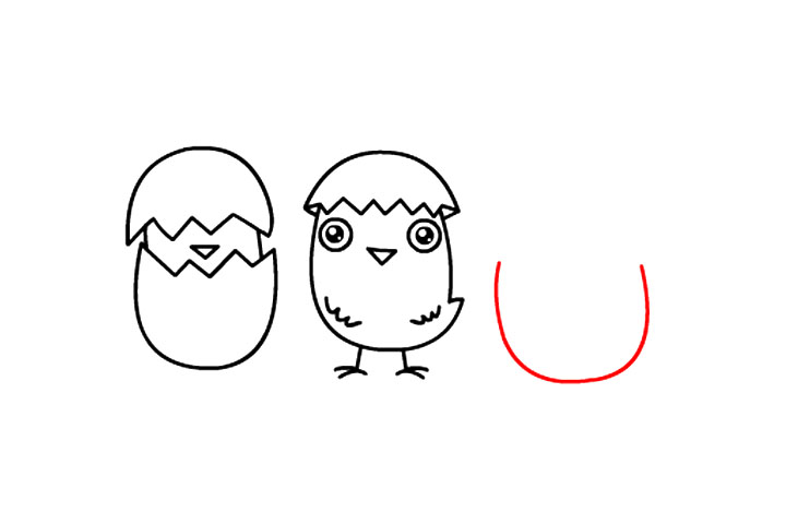 复活节小鸡简笔画教程-图11