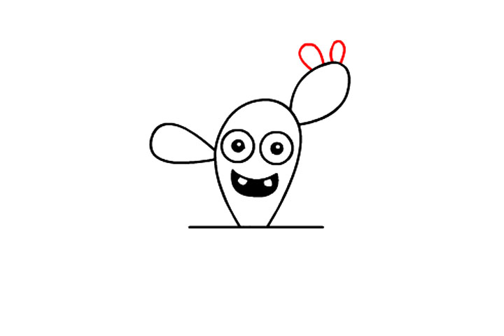 有趣的卡通仙人掌简笔画-图7