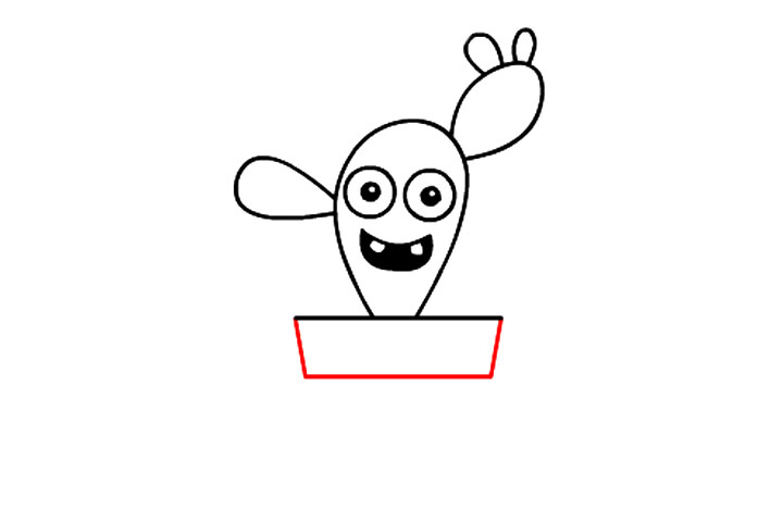 有趣的卡通仙人掌简笔画-图8