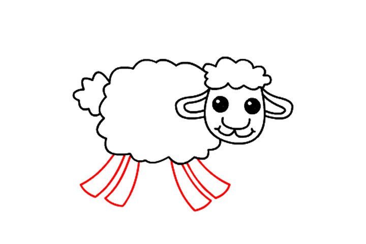如何画可爱小绵羊-图9