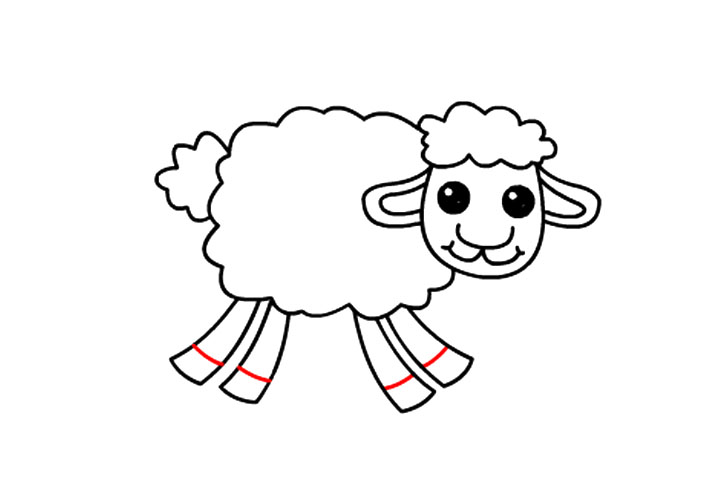 如何画可爱小绵羊-图10
