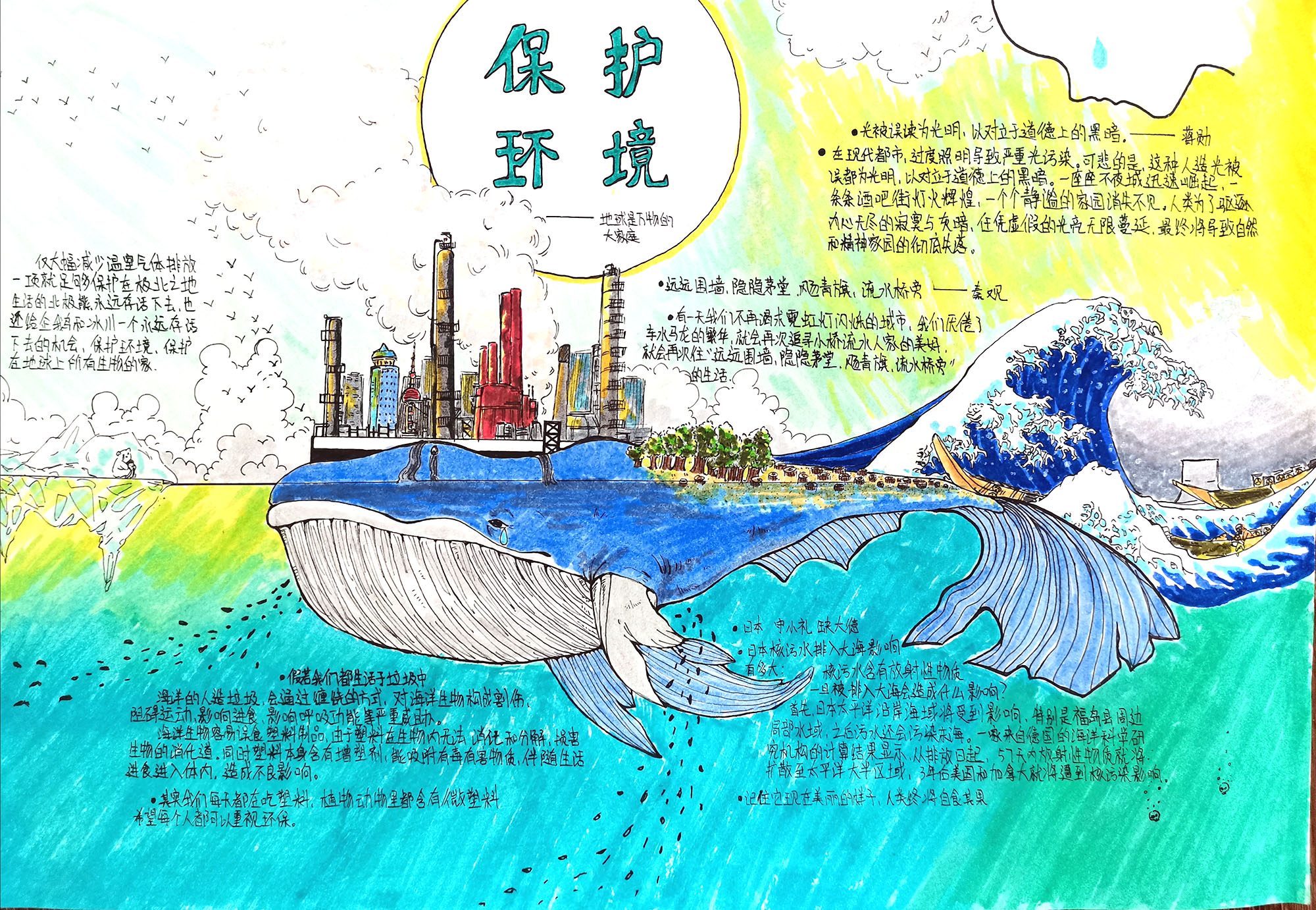 10张保护环境手抄报一等奖作品-图8