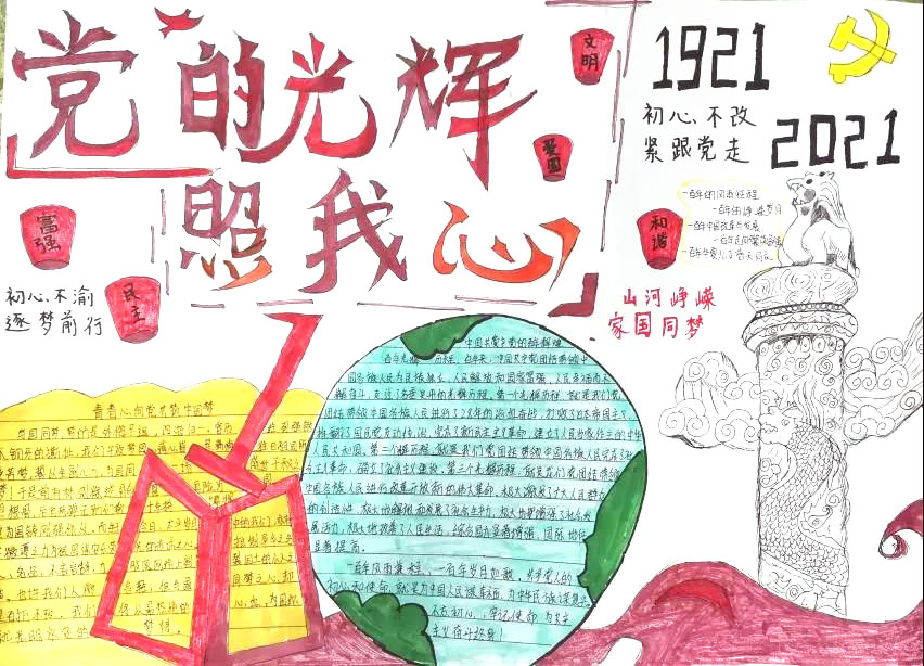 “青春向党，筑梦未来”主题手抄报-图6
