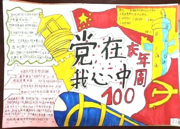 “青春向党，筑梦未来”主题手抄报-图8