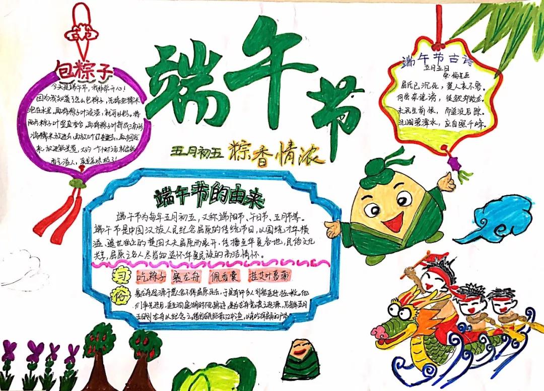 10张端午节手抄报一等奖作品-图5
