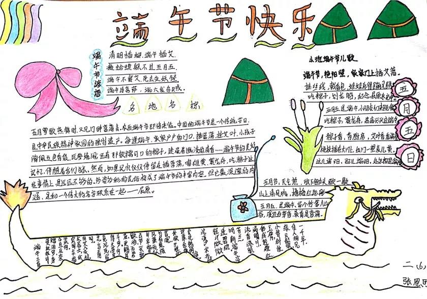 简单又漂亮的端午节手抄报-图1