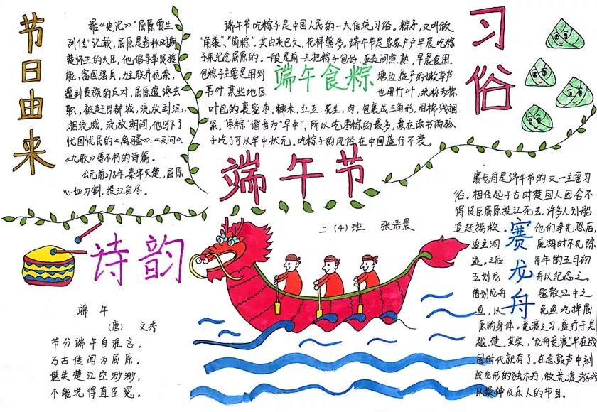 超级简单的端午节手抄报-图5