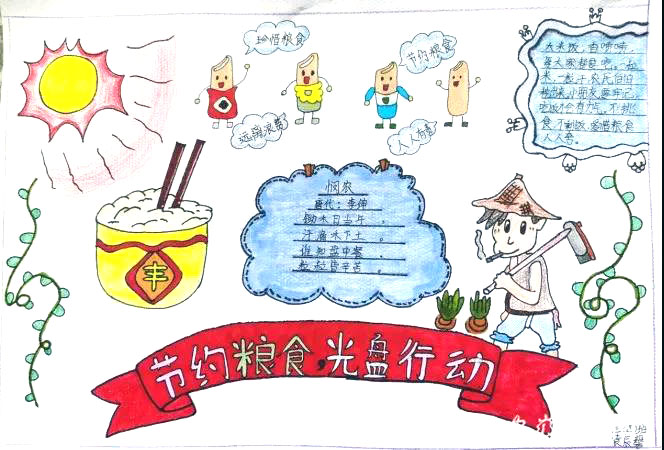 非常有创意的文明餐桌手抄报-图4