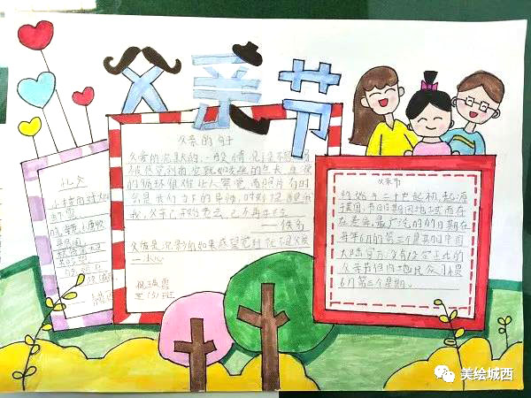 感恩父爱手抄报绘画作品-图3