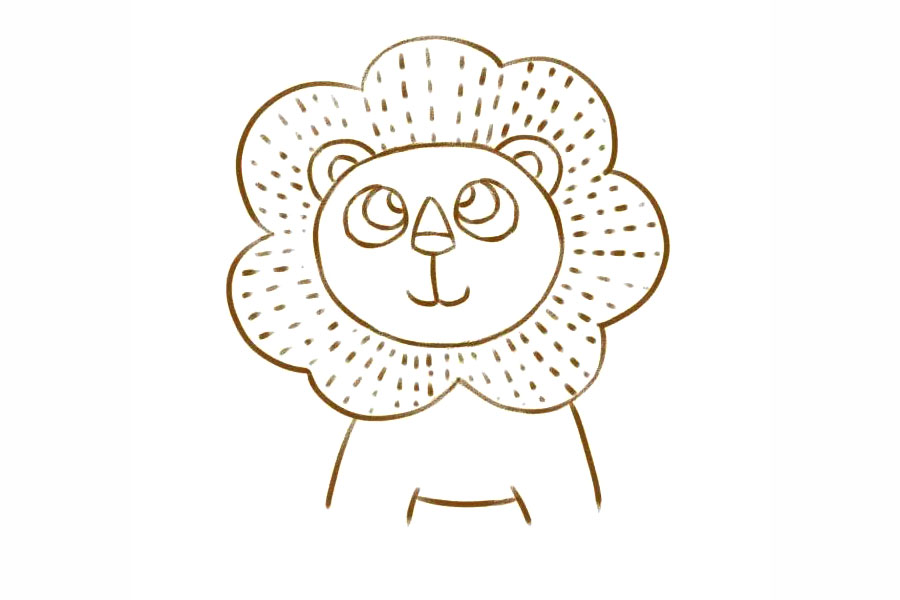 画一头萌萌哒的小狮子-图7