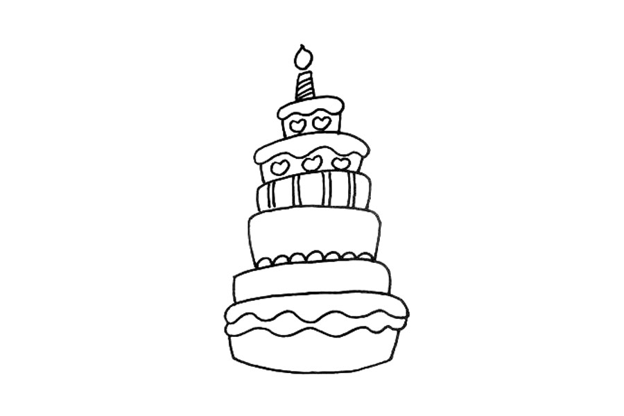 如何画生日蛋糕-图7