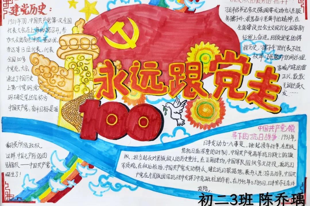 “童心向党，犇腾向前”手抄报-图11