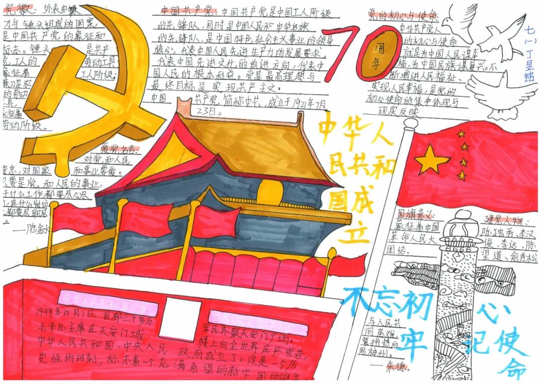 五年级建党百年手抄报获奖作品-图9