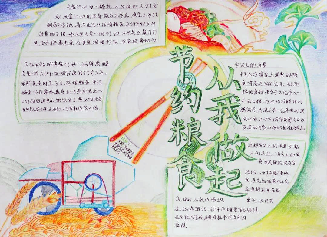 最简单的勤俭节约手抄报的画法-图3