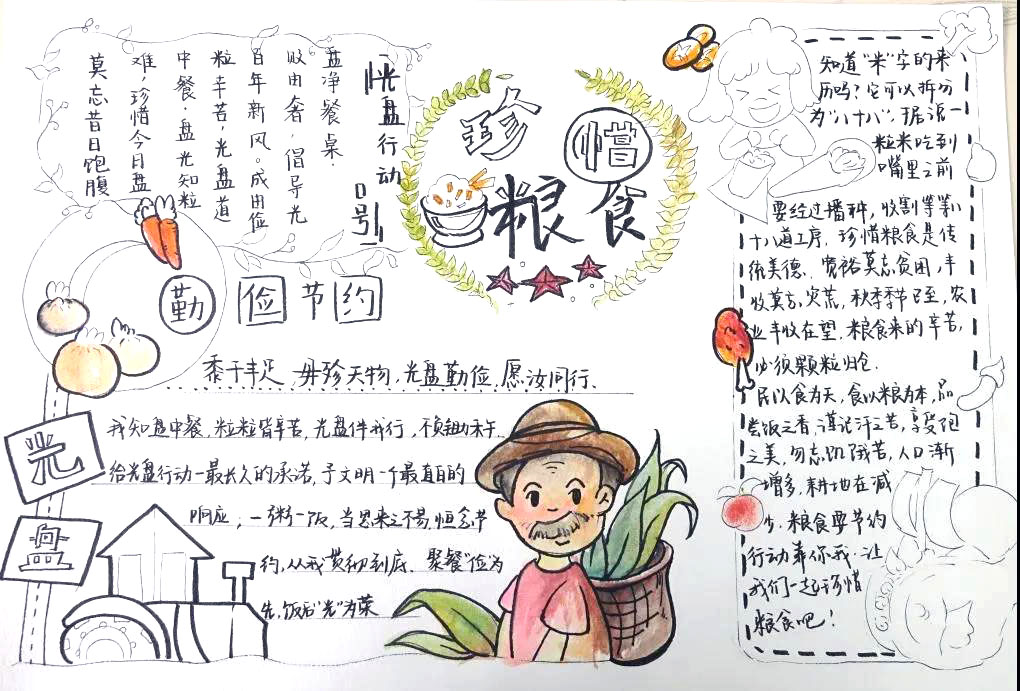 最简单的勤俭节约手抄报的画法-图4