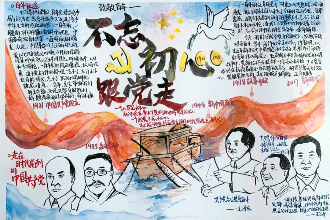 我爱祖国我爱党手抄报-图3