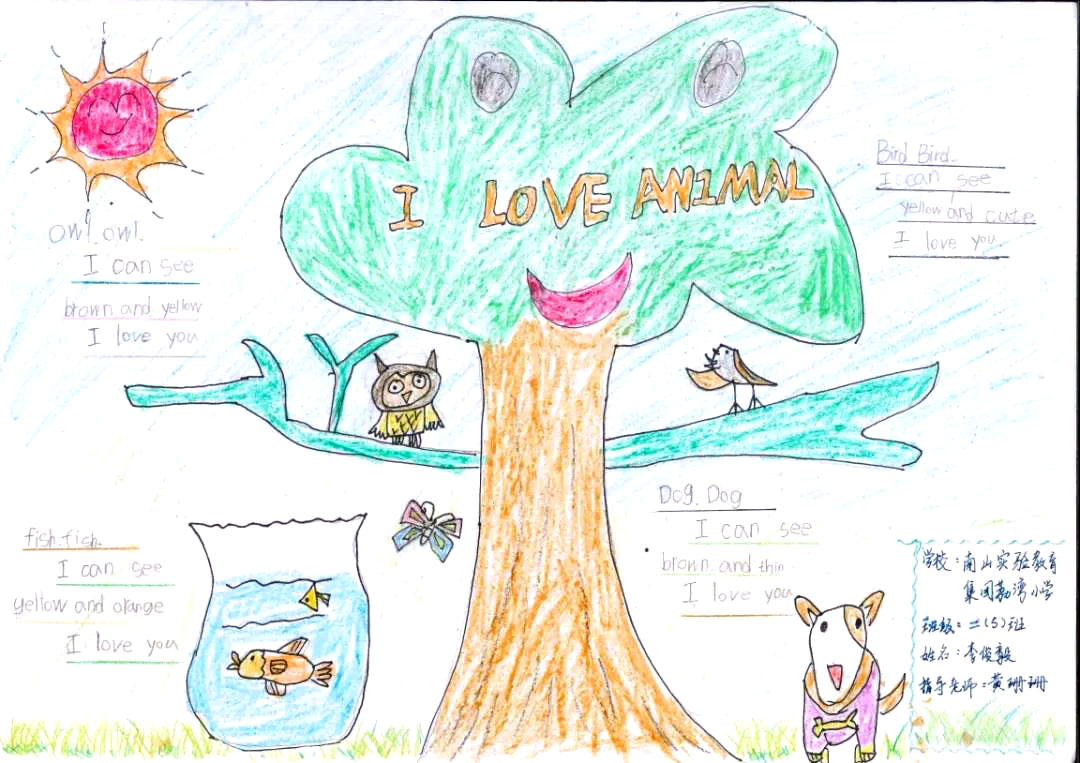 “I Like Animals”主题英语手抄报-图9