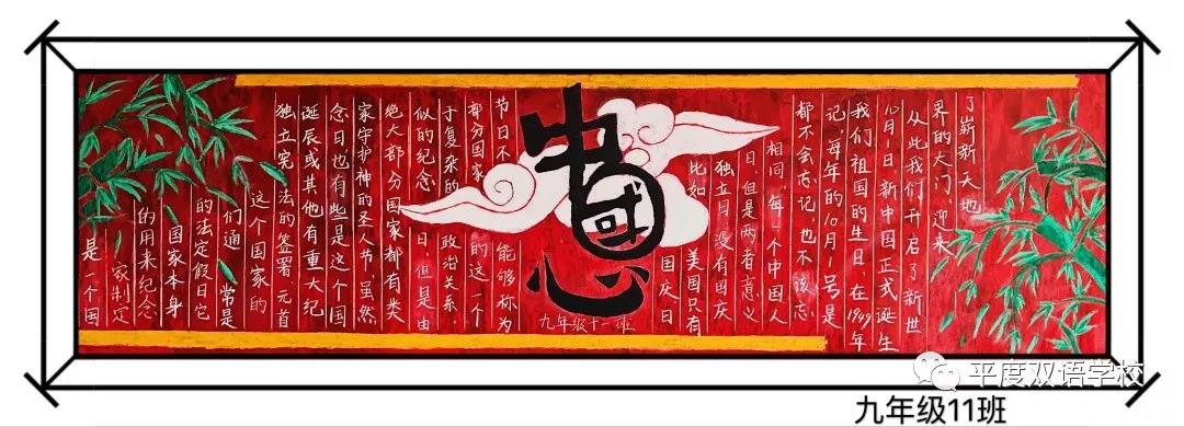 2021年国庆节黑板报设计图-图2