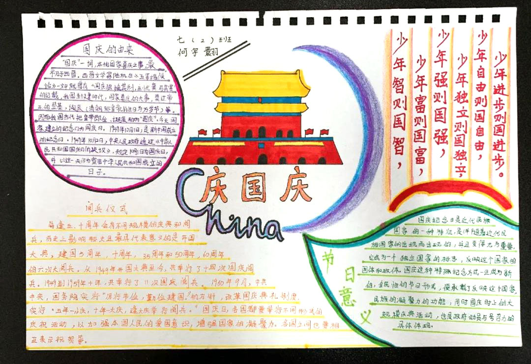 简单好画的国庆节手抄报图片-图7