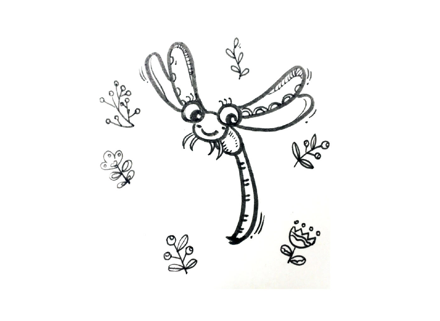 6种蜻蜓的画法简单又漂亮-图2