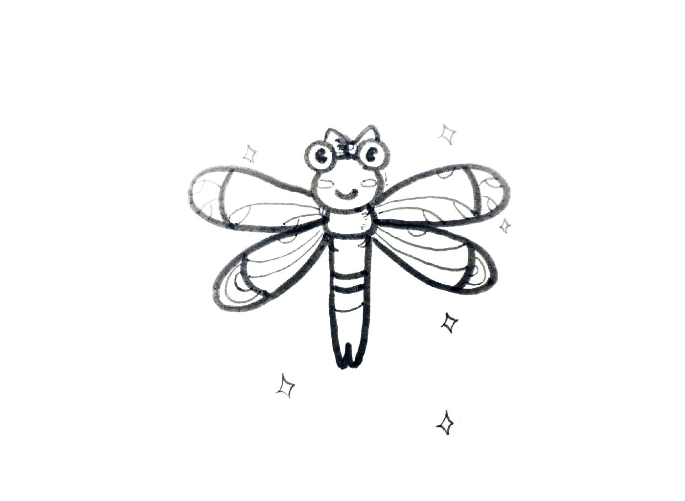 6种蜻蜓的画法简单又漂亮-图6