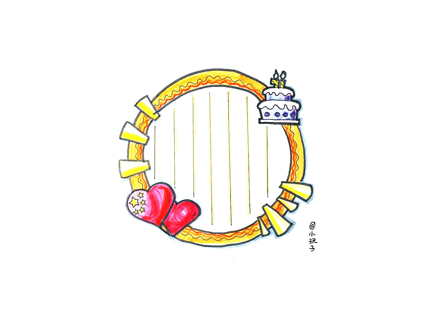 漂亮的国庆节手抄报边框设计素材-图4