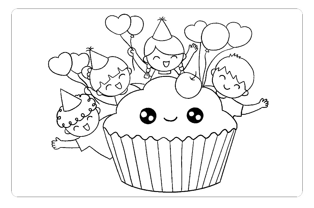 步骤8：在空白处，画出小朋友手中拿着的气球，烘托节日气氛。这幅儿童节简笔画的线稿就完成啦！