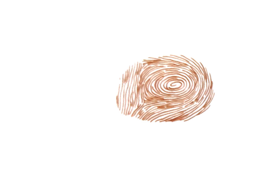 步骤1：印一个大人的指印做身体