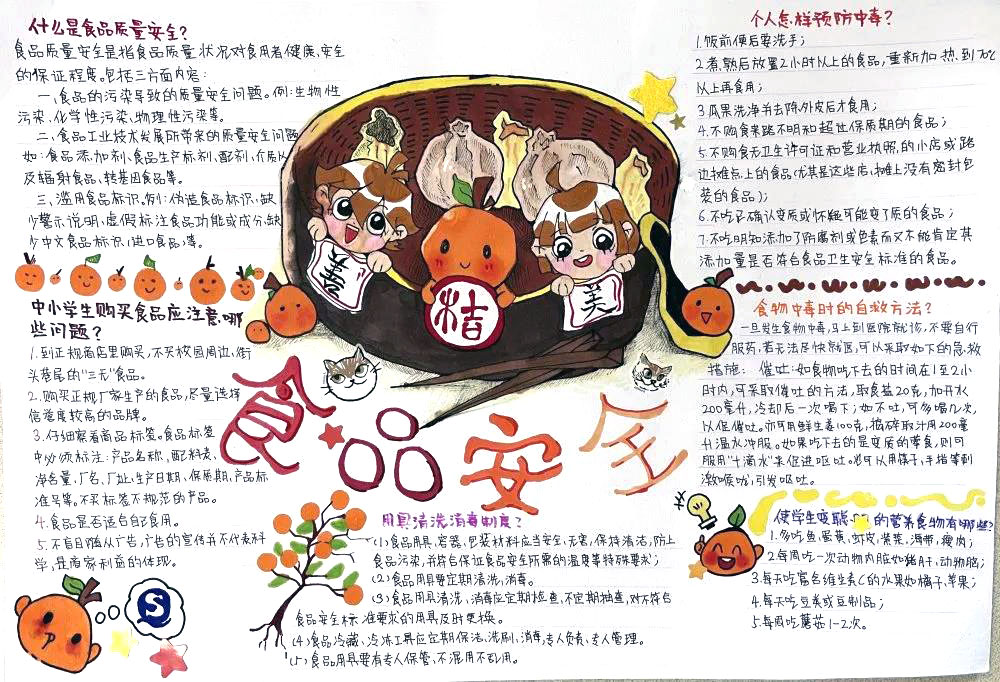 夏季饮食安全手抄报怎样画-图2