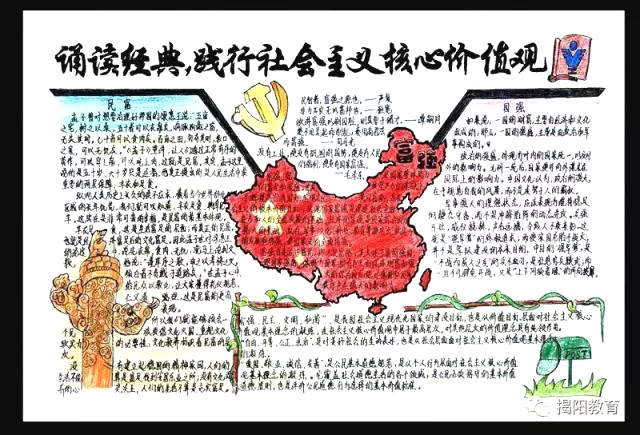 中学生践行社会主义核心价值观手抄报-图5
