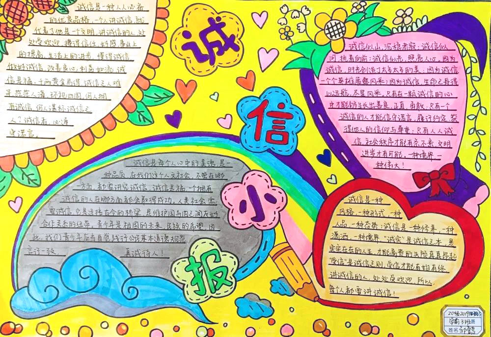 关于诚实守信的手抄报图片-图1