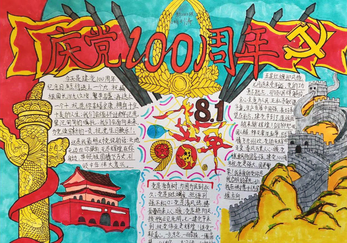 庆党的成立100周年手抄报图片-图1