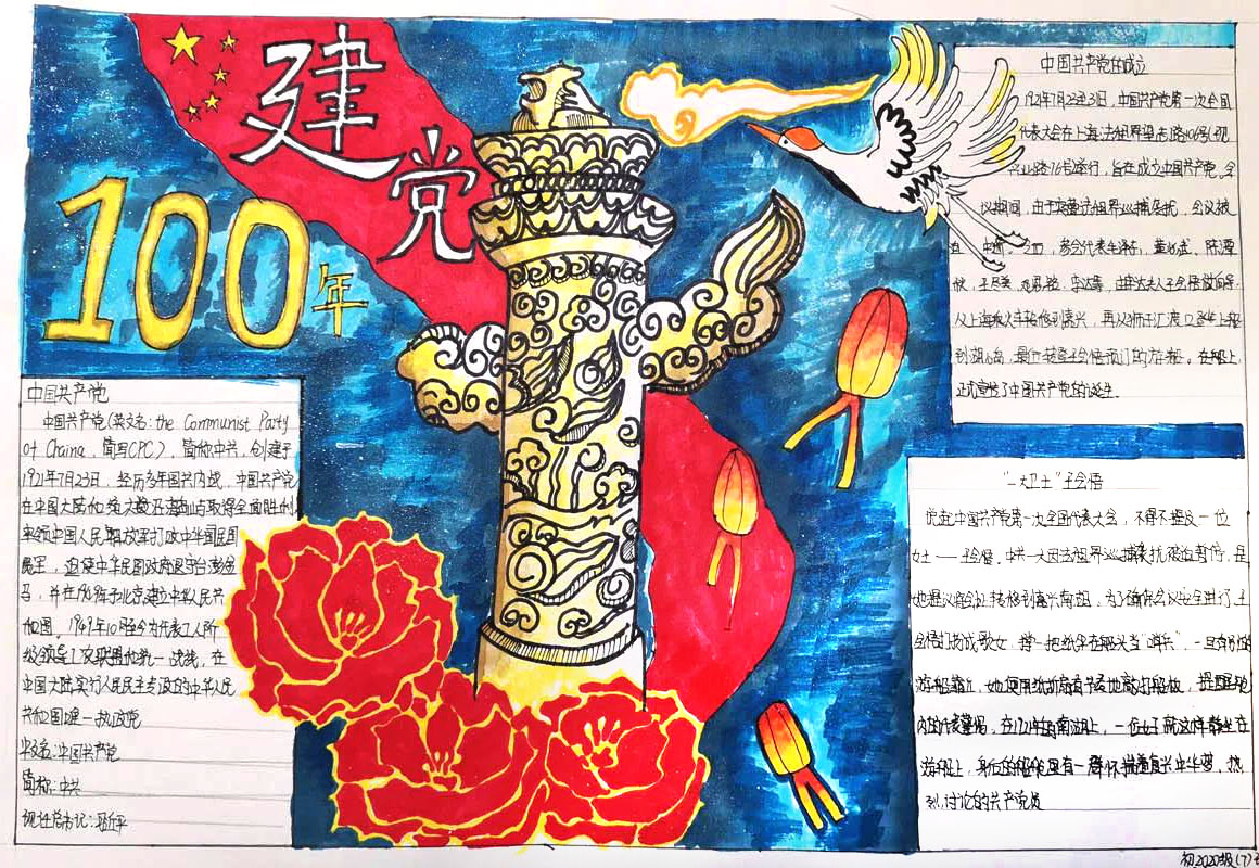 庆党的成立100周年手抄报图片-图6