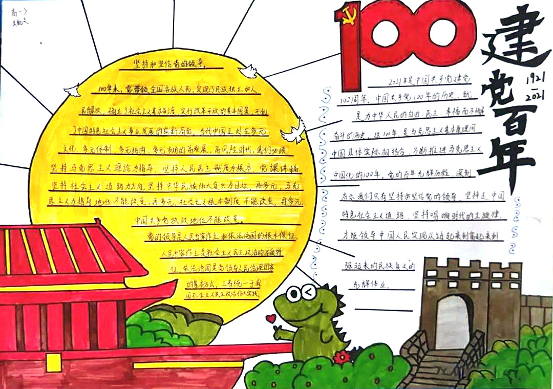 “青春心向党”主题手抄报图片-图8