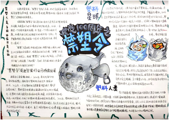 拒绝白色污染“禁塑令”手抄报-图2