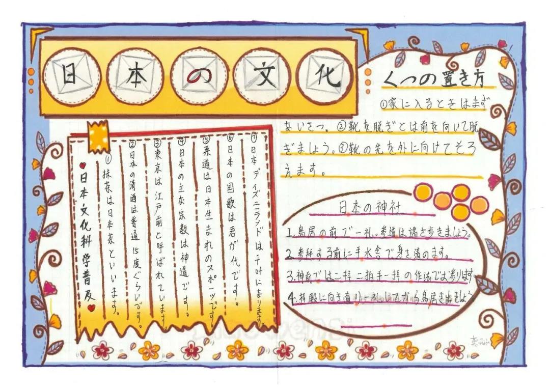 日本文化手抄报优秀作品-图1