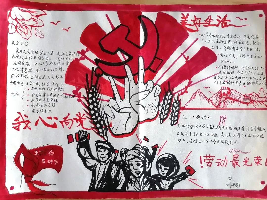 “我心向党，美好生活”主题手抄报-图6