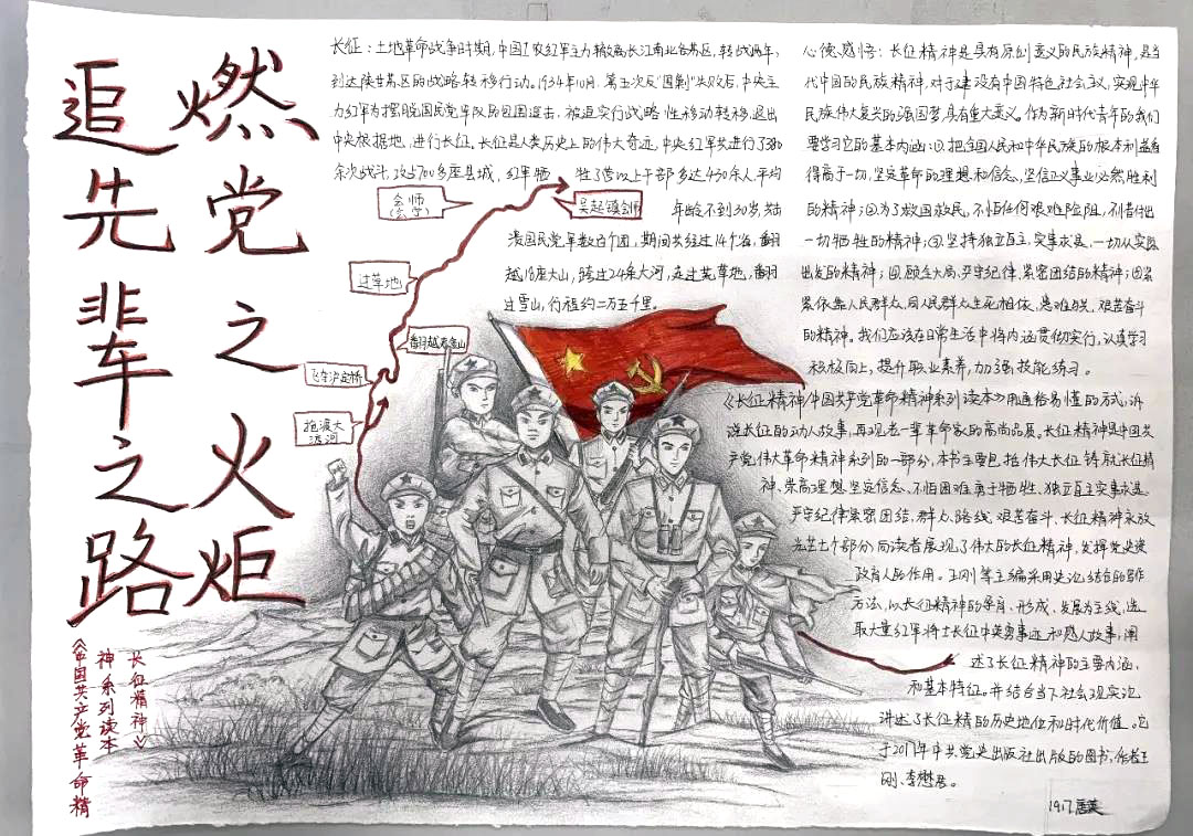 “追先辈之路，燃党之火炬”主题手抄报-图10
