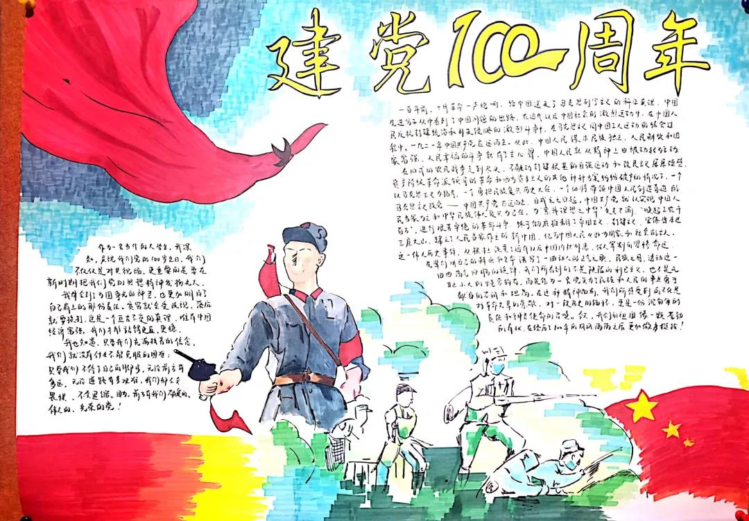 中国建党100周年手抄报图片-图8