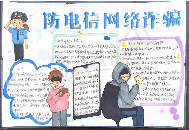 小学生防诈骗手抄报版面设计图-图5