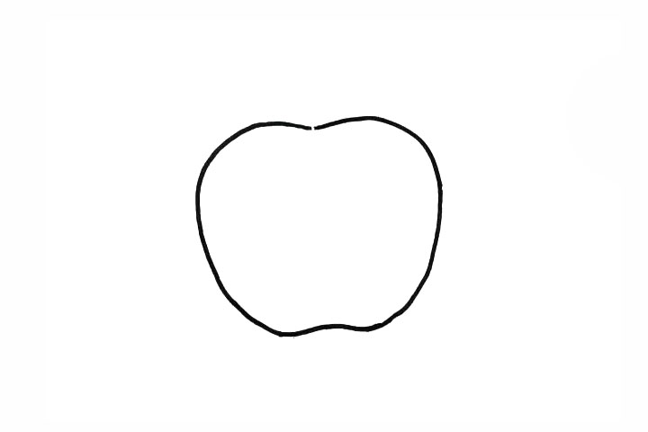 可爱卡通苹果简笔画-图1