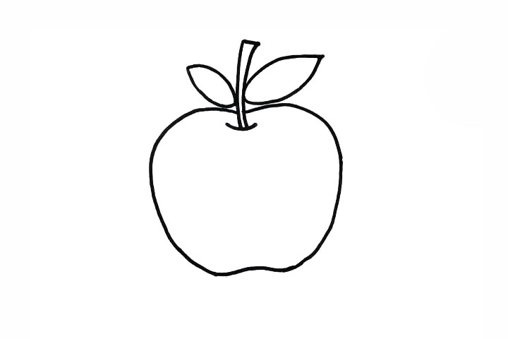 可爱卡通苹果简笔画-图2